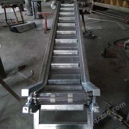 不锈钢链板爬坡输送机 福兰德 不锈钢链板爬坡输送机按需定制