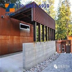 SPA-H耐候钢板园林景观红锈钢板深化设计