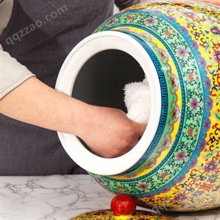 景德镇家用陶瓷米缸 陶瓷储物罐储藏米桶 20斤30斤50斤装带盖防潮缸油缸水缸储物罐