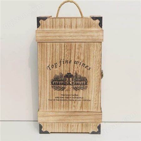 四瓶装实木盒 实木酒盒 现货批发 晨木