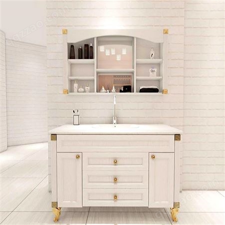 百和美定制仿实木浴室镜柜收纳柜 全铝卫浴柜设计