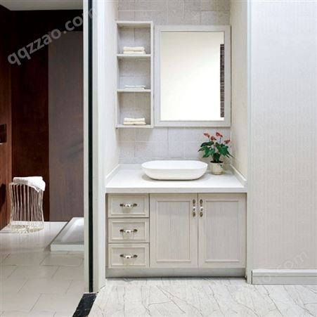 百和美定做洗手盆组合柜 仿实木合金浴室柜设计免漆浴室柜