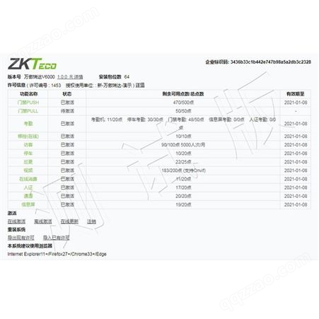 ZKTeco熵基科技 出入口综合管理平台一卡通管理平台万傲瑞达V6000