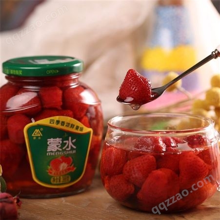 厂家草莓罐头 新鲜水果罐头