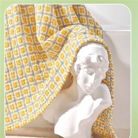 毛毛雨 纯棉针织毛线毯 沙发毯子 盖毯 夏天毛巾被 毛巾毯 午睡毯 空调毯
