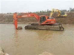 河道清淤挖掘机出租 广州水上挖机出租厂商