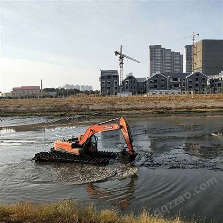 河道清淤挖掘机出租 海西水上挖机出租价格