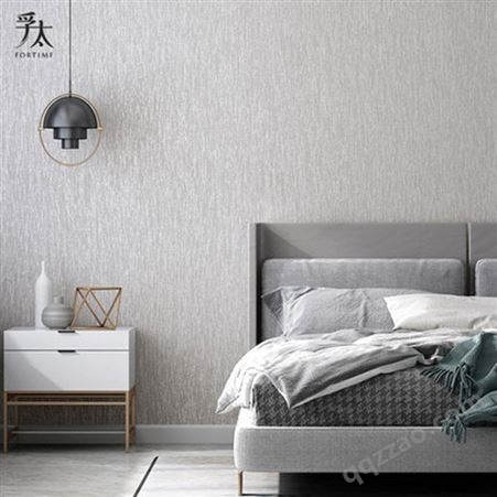 孚太竹纤维墙布 现代简约竖条纹无缝壁布客厅卧室环保底布 竹丝