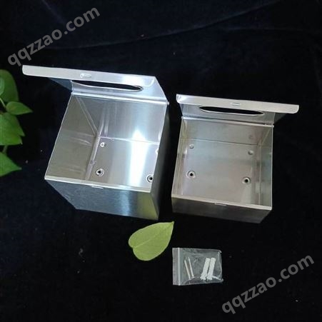 304不锈钢加厚抽纸盒方形长方形包边设计防水防尘可开孔壁挂