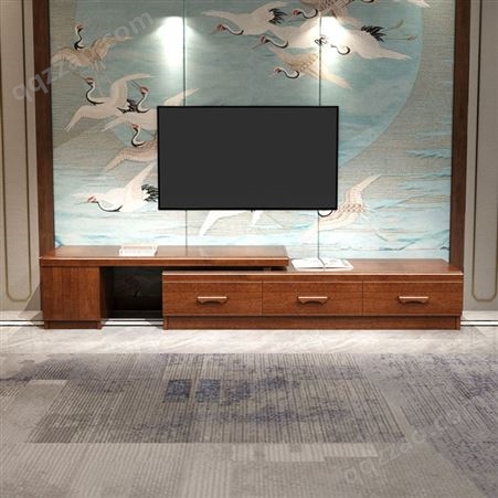 佐尼客厅组合高低电视柜 实木现代多种风格收纳装饰用