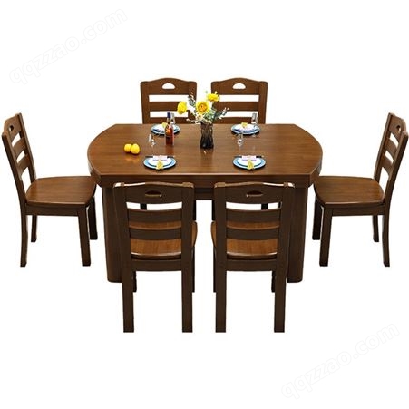 北欧全实木餐桌 家用原木吃饭桌子 度假村餐馆长条桌 多人餐桌椅