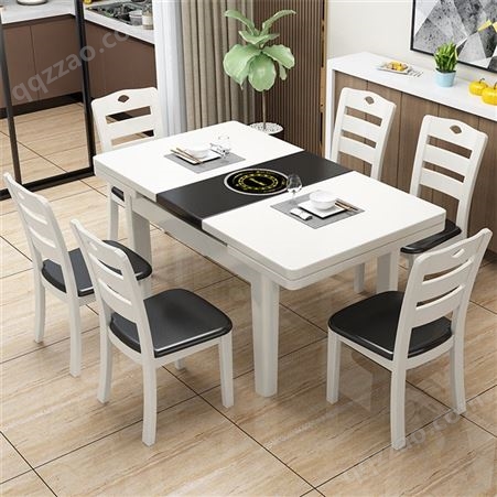 小半北欧餐桌 家用小户型全实木家具 白橡木桌子 简约原木餐桌椅