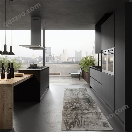 南京橱柜定制 整体小户型玻璃柜门 厨房厨柜灶台柜一体装修设计