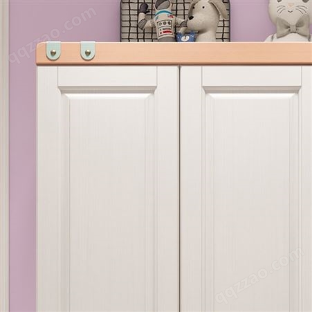 搏德森儿童衣柜收纳柜男孩家用卧室三门衣柜现代简约北欧风格 实木家具