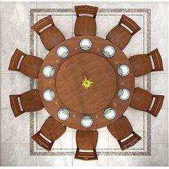 南京新中式实木餐桌椅组合 家用方变圆两用饭桌 可伸缩圆形桌子