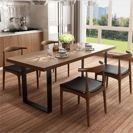 小半北欧餐桌 家用小户型全实木家具 白橡木桌子 简约原木餐桌椅