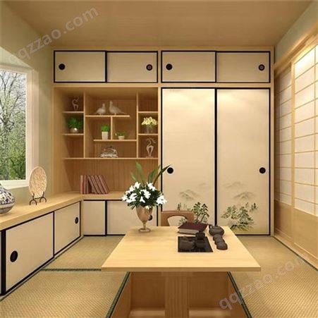 南京现代实木储物榻榻米 床衣柜一体 日式小房间整体地台床定制