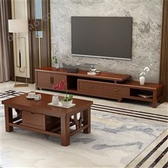 南京中式电视柜组合 高柜墙柜子 客厅家具地柜 香樟木实木电视机柜