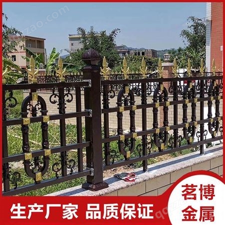 宁津铝艺护栏厂家 茗博金属 弧形铝艺护栏