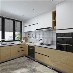 南京橱柜定制 整体小户型玻璃柜门 厨房厨柜灶台柜一体装修设计