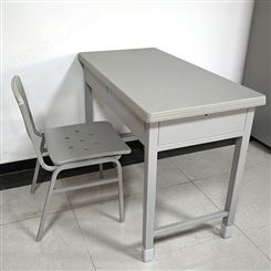 实体厂家生产钢塑二屉桌 组装写字桌 制式二屉桌
