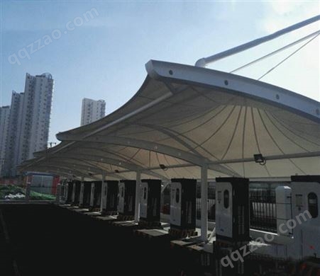 北京户外膜结构汽车棚工程定制 定做膜结构遮阳雨棚 园林设计张拉膜景观棚厂家