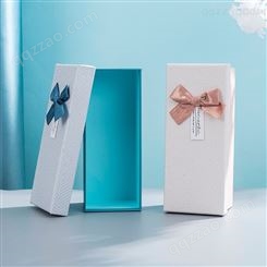 新款方形蝴蝶结礼品袋天地盖水杯香水包装纸盒雨伞纸质收纳礼盒子